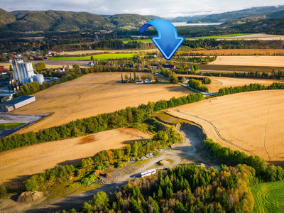 Sentralt beliggende landbrukseiendom med hele 368 daa. fulldyrket jord | Grusressurser med årlig uttak | Festeinntekter