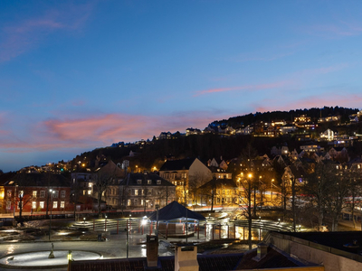 Romslig og stilig 3-roms selveier med ypperlig beliggenhet. Takterrasse med utmerkede sol- og utsiktsforhold. Carport.