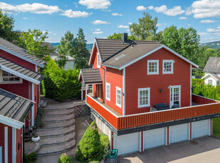 Idyllisk enebolig over 2-plan - Kjeller - Opparbeidet uteareal - Sokner til Høybråten skole - Garasje - Solrik tomt!