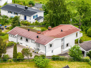 Stor og sentrumsnær enebolig med mange muligheter. Solrik beliggenhet med flott utsikt til Lifjell, Evjudalen mm.