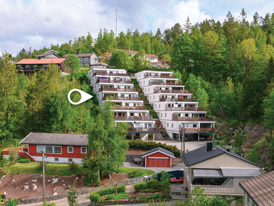 Rundåslia / Vennesla | Stor 4(5)-roms leilighet | 49 m² solrik takterrasse m/ utsikt | Nær sentrum, skoler og barnehager