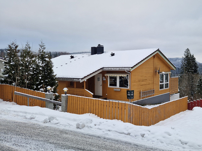 Halvpart tomannsbolig med moderniseringsbehov. Terrasse, hage fin utsikt. Garasje - 40 min til Oslo med tog