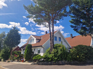 Pen, romslig og velholdt enebolig med 4 soverom - Solrik flott hage- Hagestue - Carport - Barnevennlig gate