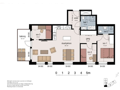 4-ROMS FAMILIEHJEM M/ TILVALG | STUE & KJØKKEN 36m², 2 BAD | SYD/VEST BALKONG 10m² | GARASJE | SALG AV KONTRAKTSPOSISJON