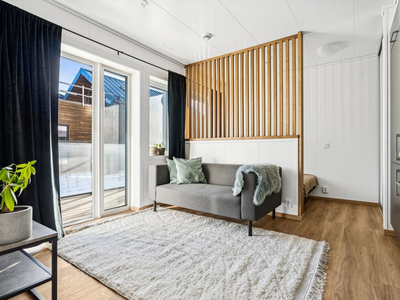 Moderne & praktisk studioleilighet i 1. etg. med svært sentral beliggenhet | Ny i 2020 | Tilbaketrukket terrasse på 6 m²