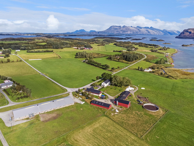 Gårdsbruk med melkeproduksjon på Helgelandskysten - 468 dekar dyrka jord