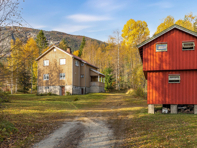 Eldre småbruk med våningshus og stabbur - Hytte og uthus - Stor tomt med produktiv skog og dyrket jord