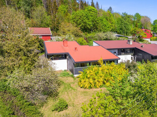 Arkitekttegnet bolig med særpreg! Store lysflater og generøs takhøyde. Unikt og innholdsrikt. 2 garasjer. Nær T-bane