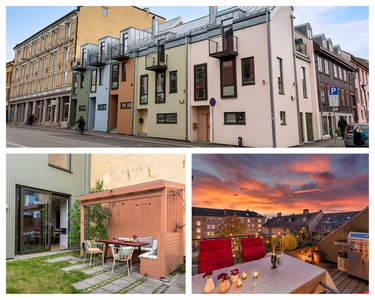 Unikt & moderne townhouse fra 2018 o/ 3 plan + hems | Peis & 2 balkonger |Grønn oase i bakgården | Sentralt på Løkka.