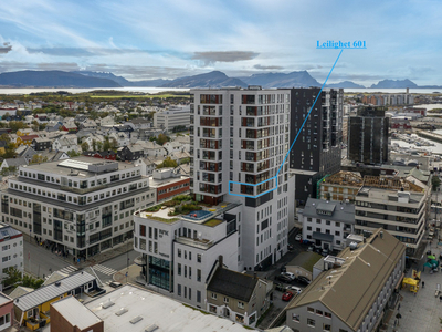 Stor 3 roms i 6. etasje i Bodø 360 - svært god planløsning - god standard gjennom alle ledd - heis og garasjeplass!