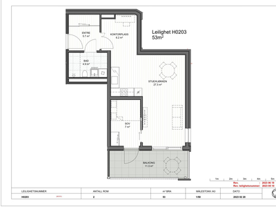 Blessum Terrasse H0203 - Selveierleilighet