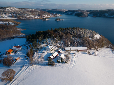 Idyllisk småbruk på 67 daa. med mod. grisefjøs for slaktegris. Konsesjonsfri. Solrikt med vannlinje mot Reddalsvannet.