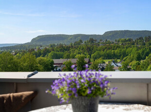 Meget flott og romslig 2(3)-roms toppleilighet med unik beliggenhet! Panoramautsikt mot vest! Solrikt og sentralt. Heis