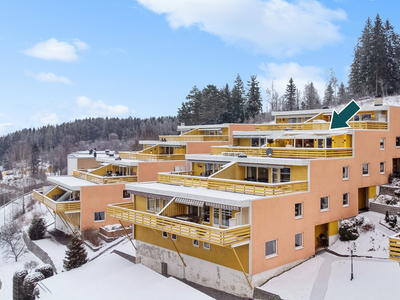 Meget velholdt og romslig terrasseleilighet med svært flott utsikt