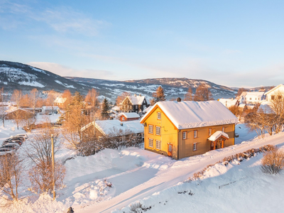 Stor enebolig med anneks i god stand, sentralt i Aurdal. Mulighet for hybelutleie, med tilsammen 12 soverom og 5 bad.