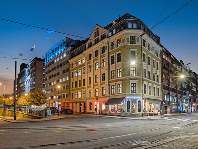 Supersentralt og trafikkstille 2-roms ved Akershus festning og bryggekanten. God takhøyde, felles takterrasse og heis.