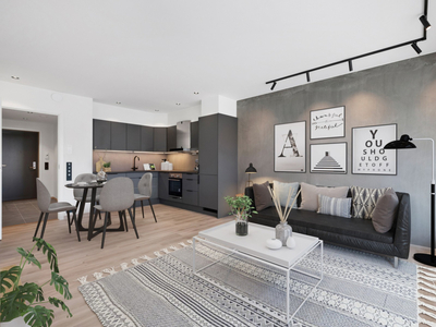 Svært flott 3-roms selveierleilighet | Ny i 2023 | Oppgradert standard | Stort terrasse på ca 30 m2 | P-plass i kjeller